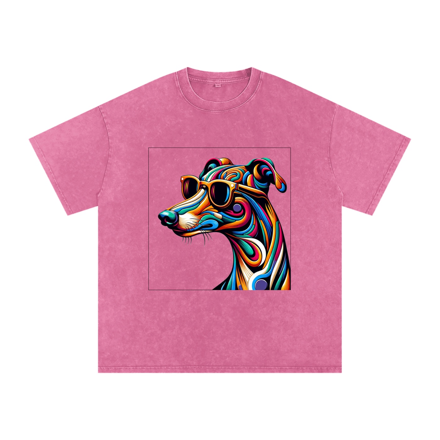 Rainbow Greyhound T-Shirt - Psychedelic Pop Art Design - Image 11
