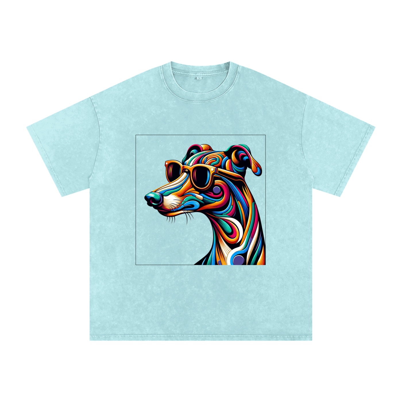 Rainbow Greyhound T-Shirt - Psychedelic Pop Art Design - Image 6