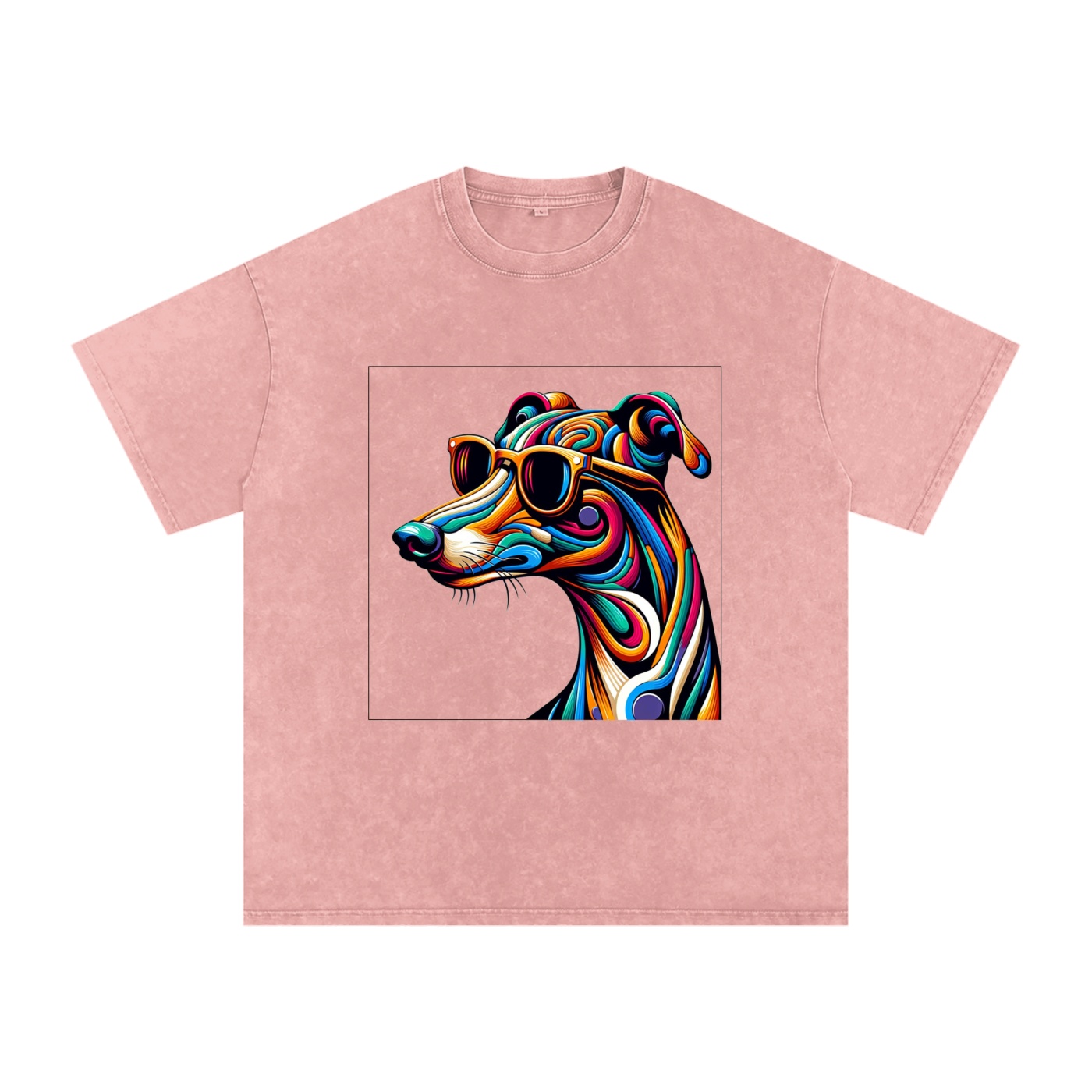 Rainbow Greyhound T-Shirt - Psychedelic Pop Art Design - Image 3
