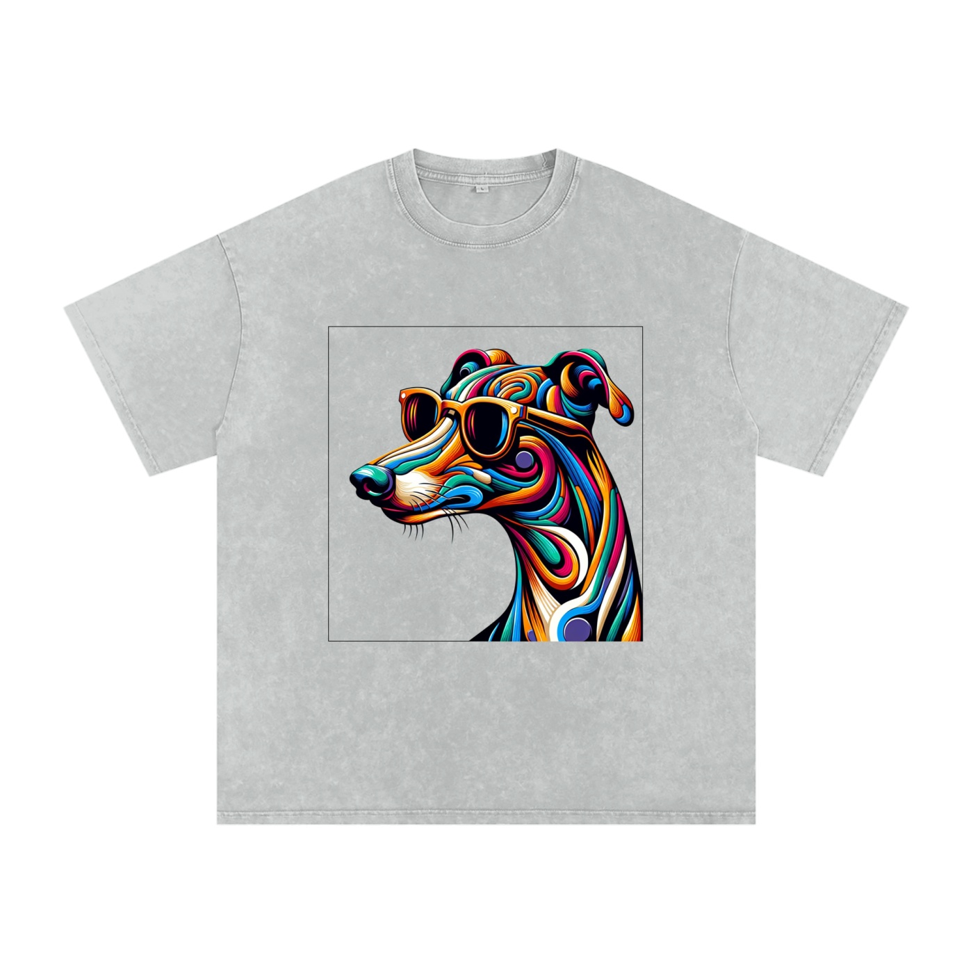 Rainbow Greyhound T-Shirt - Psychedelic Pop Art Design - Image 8