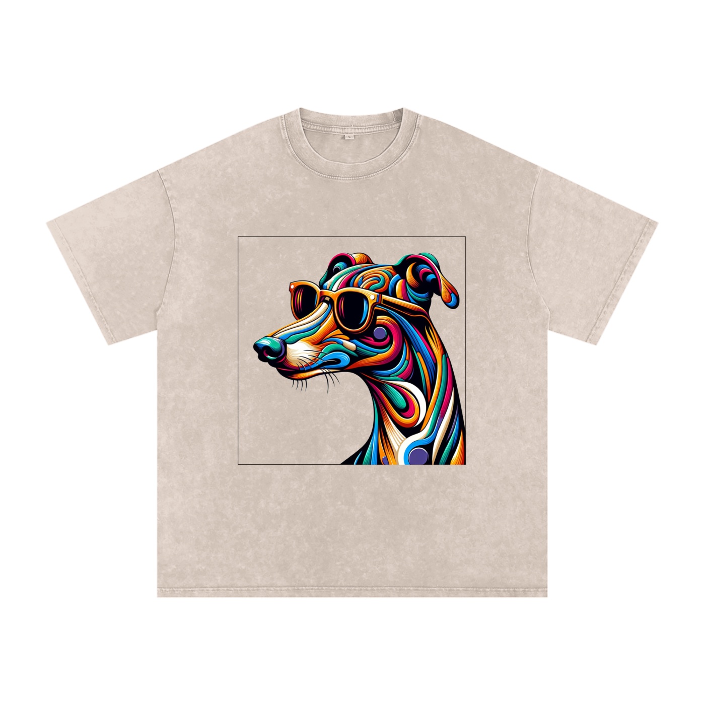 Rainbow Greyhound T-Shirt - Psychedelic Pop Art Design - Image 7