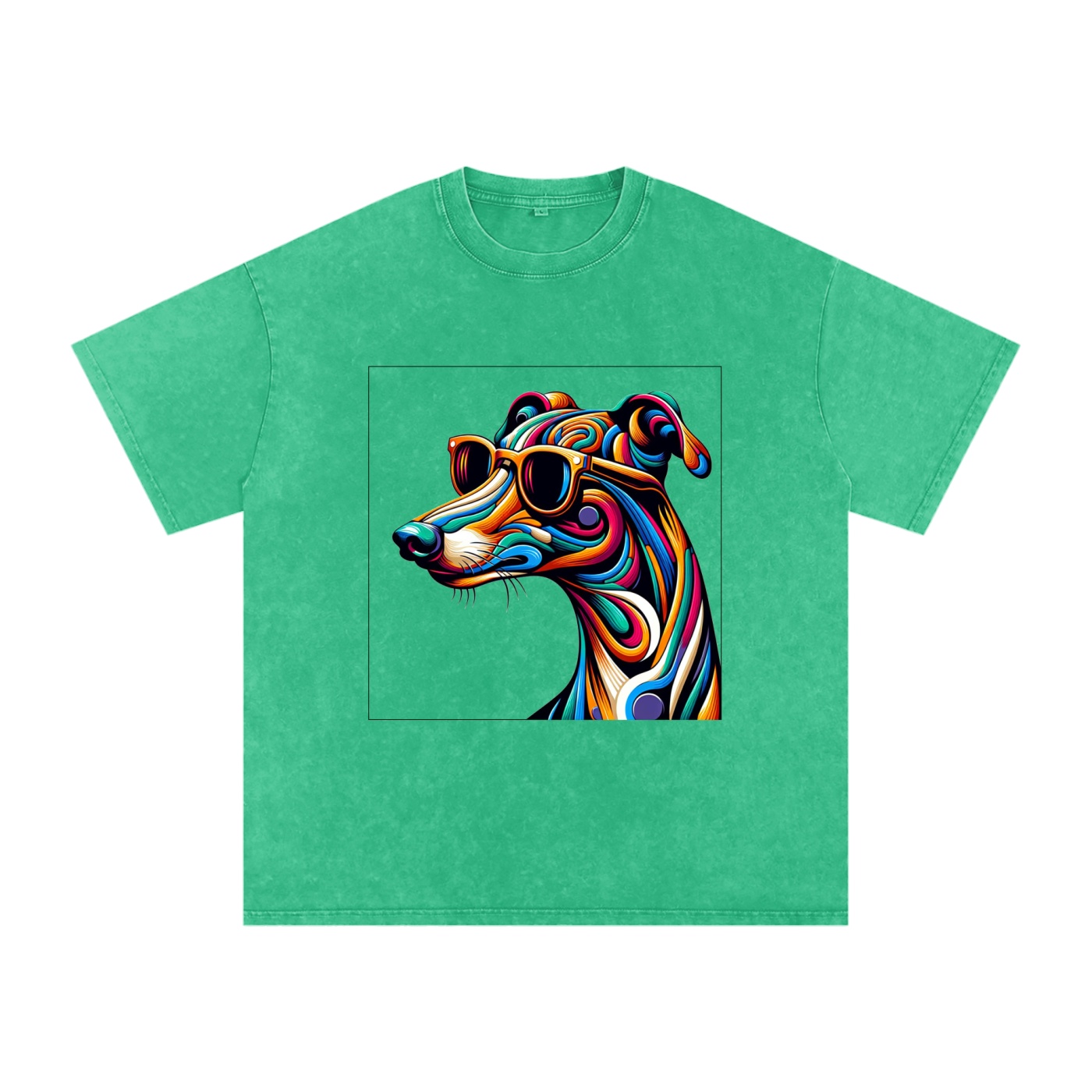 Rainbow Greyhound T-Shirt - Psychedelic Pop Art Design - Image 2