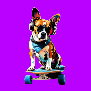 Skateboarding Dog